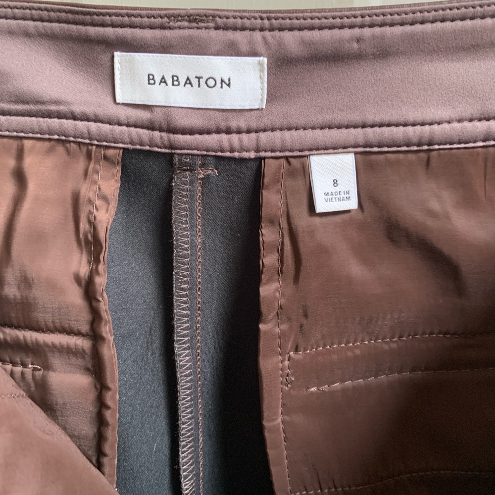 Aritzia Babaton Command Trouser Chocolate Brown Size 8 - Picture 5 of 9